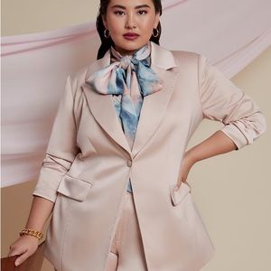 Eloquii Long Satin Blazer and Trousers